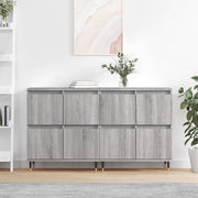 Dressoir bewerkt hout grijs sonoma 120x35x70 cm