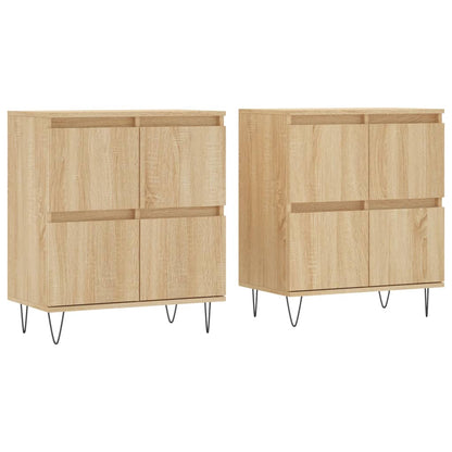 Dressoirs 2 St Bewerkt Hout Sonoma Eikenkleurig