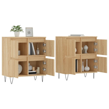Dressoirs 2 St Bewerkt Hout Sonoma Eikenkleurig
