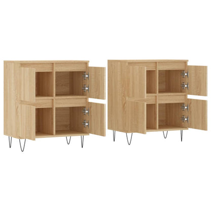 Dressoirs 2 St Bewerkt Hout Sonoma Eikenkleurig