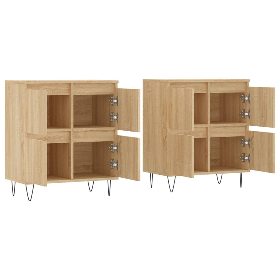 Dressoirs 2 St Bewerkt Hout Sonoma Eikenkleurig