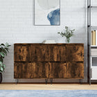 Dressoir 120x35x70 cm bewerkt hout gerookt eiken