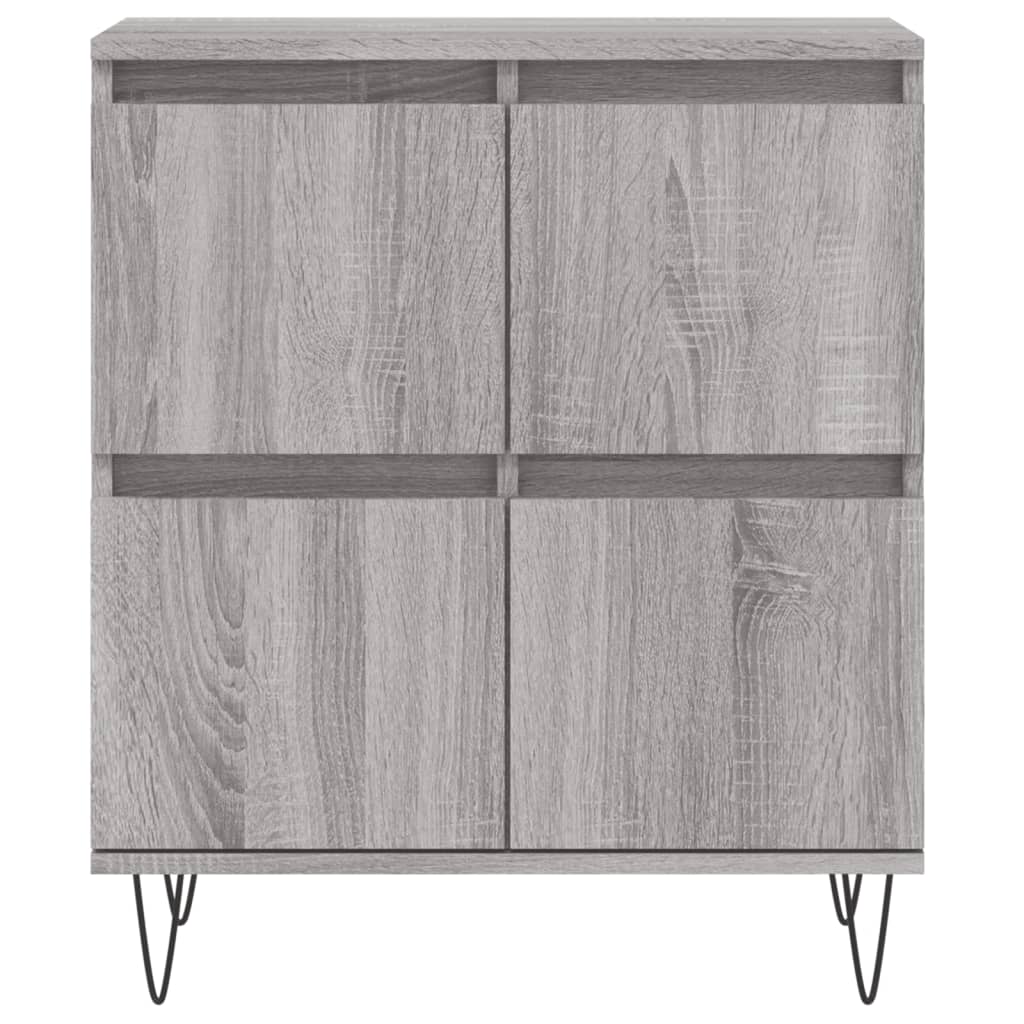 Dressoirs 2 St Bewerkt Hout Grijs Sonoma Eikenkleurig