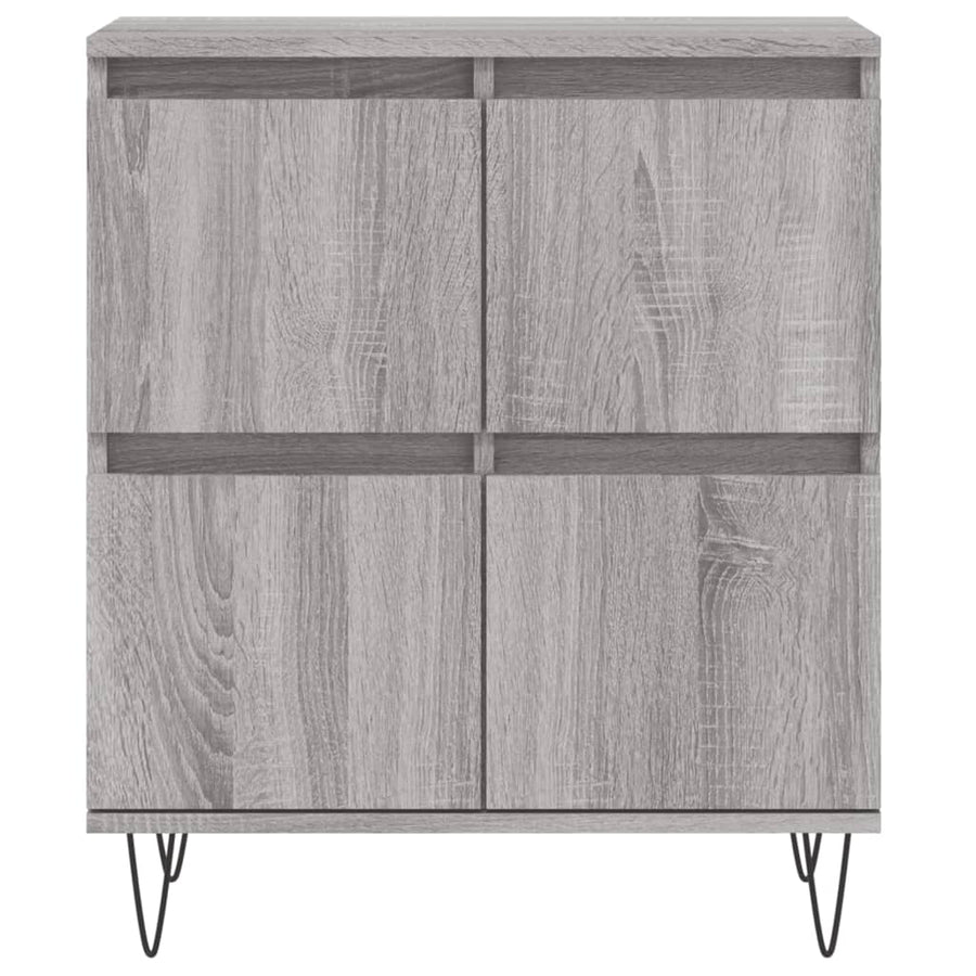 Dressoirs 2 St Bewerkt Hout Grijs Sonoma Eikenkleurig