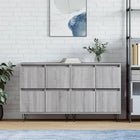 Sideboards 2 pcs distressed wood gray Sonoma oak effect