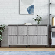 Sideboards 2 pcs distressed wood gray Sonoma oak effect
