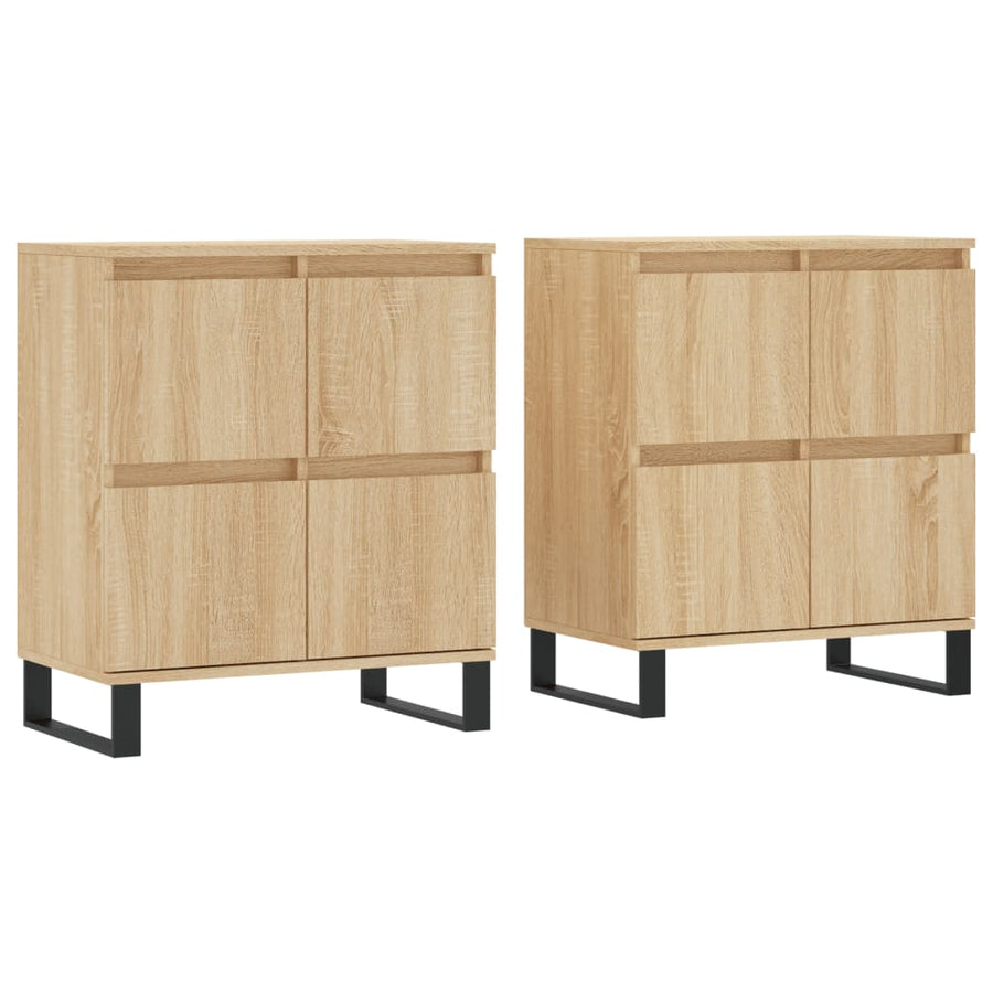 Dressoirs 2 St Bewerkt Hout Sonoma Eikenkleurig