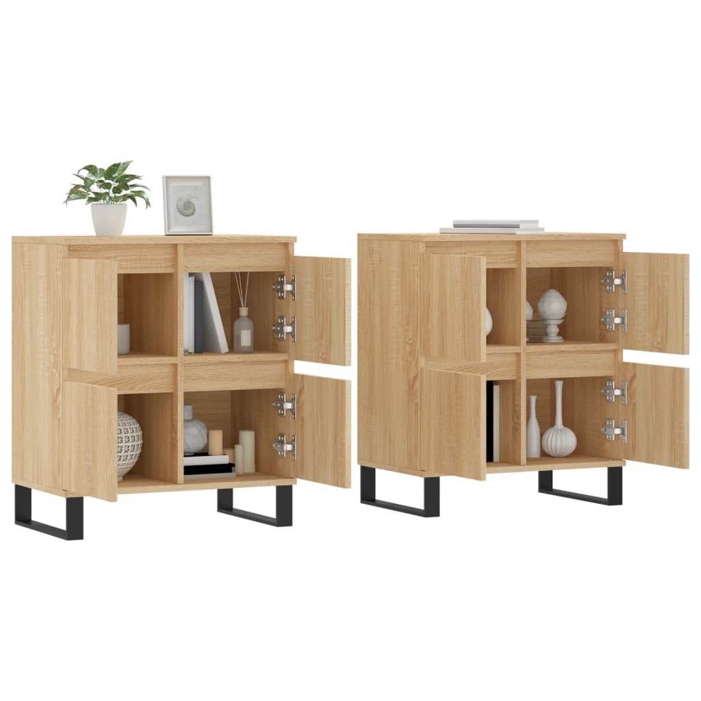 Dressoirs 2 St Bewerkt Hout Sonoma Eikenkleurig