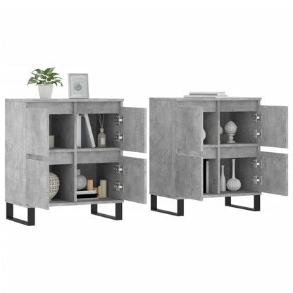 Dressoirs 2 St Bewerkt Hout Betongrijs