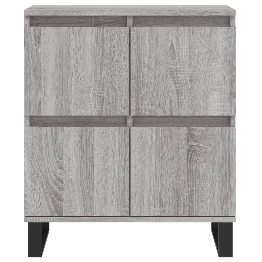 Dressoirs 2 St Bewerkt Hout Grijs Sonoma Eikenkleurig
