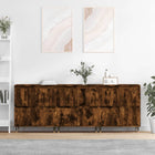Dressoir 180x35x70 cm bewerkt hout gerookt eiken