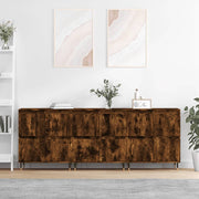 Sideboards, 3 pc, engineered wood, smoked oak-colored