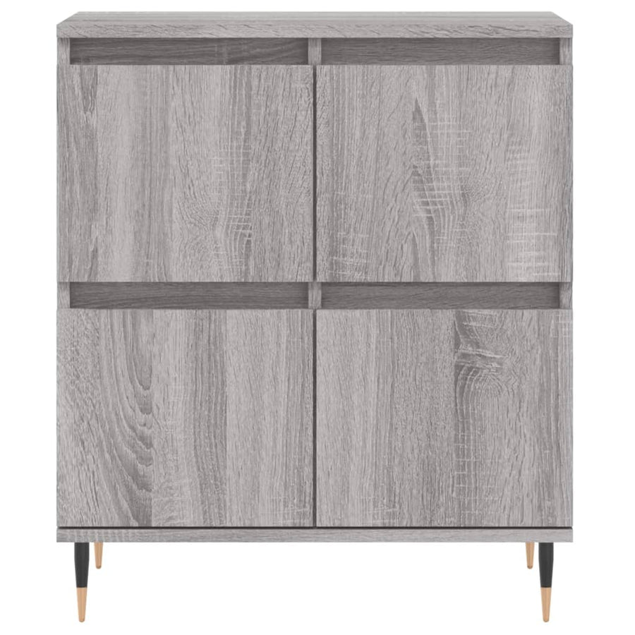 Dressoirs 3 St Bewerkt Hout Grijs Sonoma Eikenkleurig
