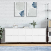 Sideboards 3 pc carved wood white