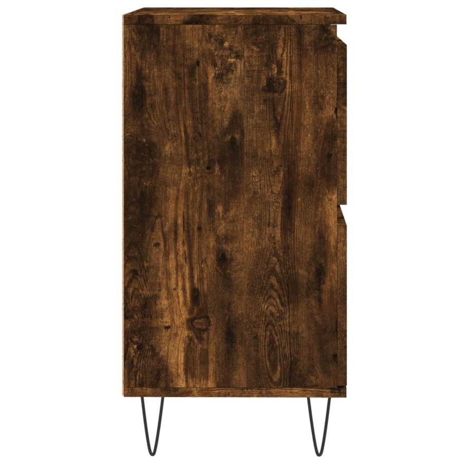 Dressoirs 3 St Bewerkt Hout Gerookt Eikenkleurig