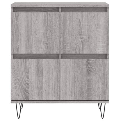 Dressoirs 3 St Bewerkt Hout Grijs Sonoma Eikenkleurig
