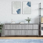 Sideboards 3 pcs engineered wood grey Sonoma oak colour