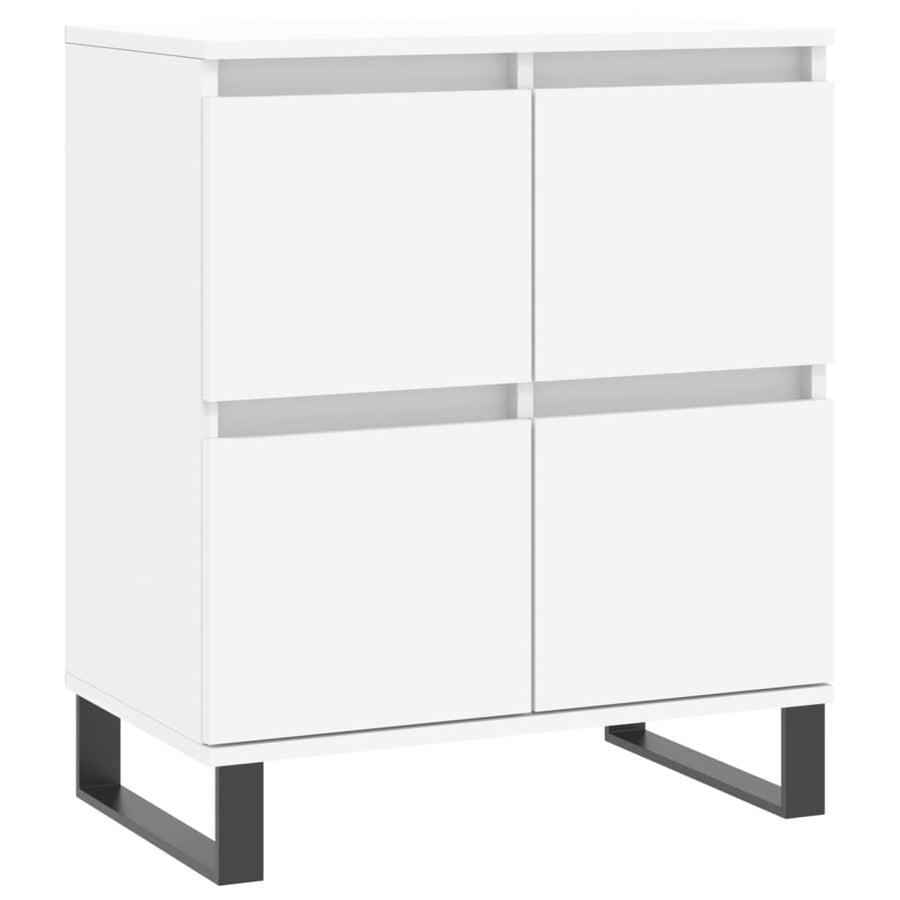 Dressoirs 3 St Bewerkt Hout Wit