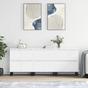 Sideboards 3 pc carved wood white