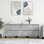 Sideboards 3 pc carved wood concrete gray