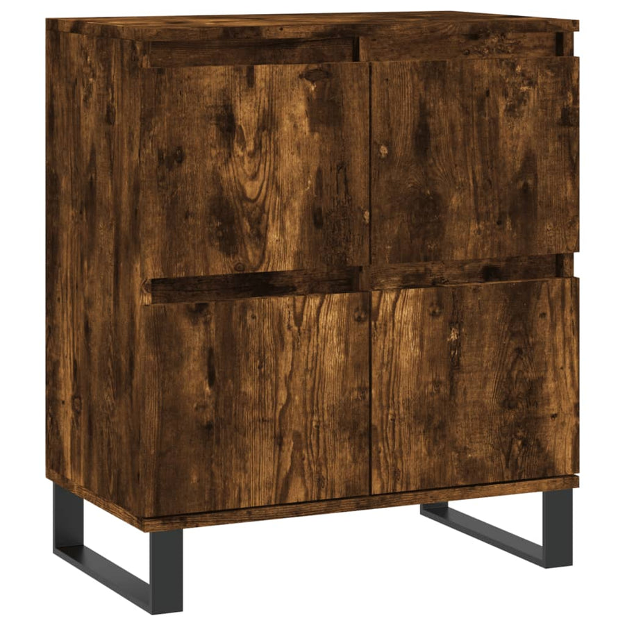 Dressoirs 3 St Bewerkt Hout Gerookt Eikenkleurig