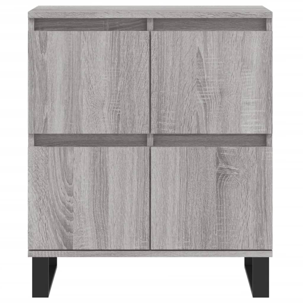 Dressoirs 3 St Bewerkt Hout Grijs Sonoma Eikenkleurig