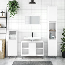 -Delige Badkamermeubelset Bewerkt Hout Wit