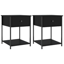 Nachtkastjes 2 St 44X45X58 Cm Bewerkt Hout Zwart