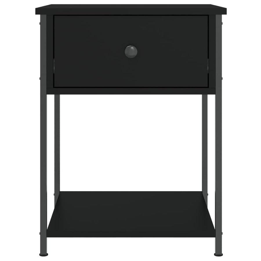 Nachtkastjes 2 St 44X45X58 Cm Bewerkt Hout Zwart