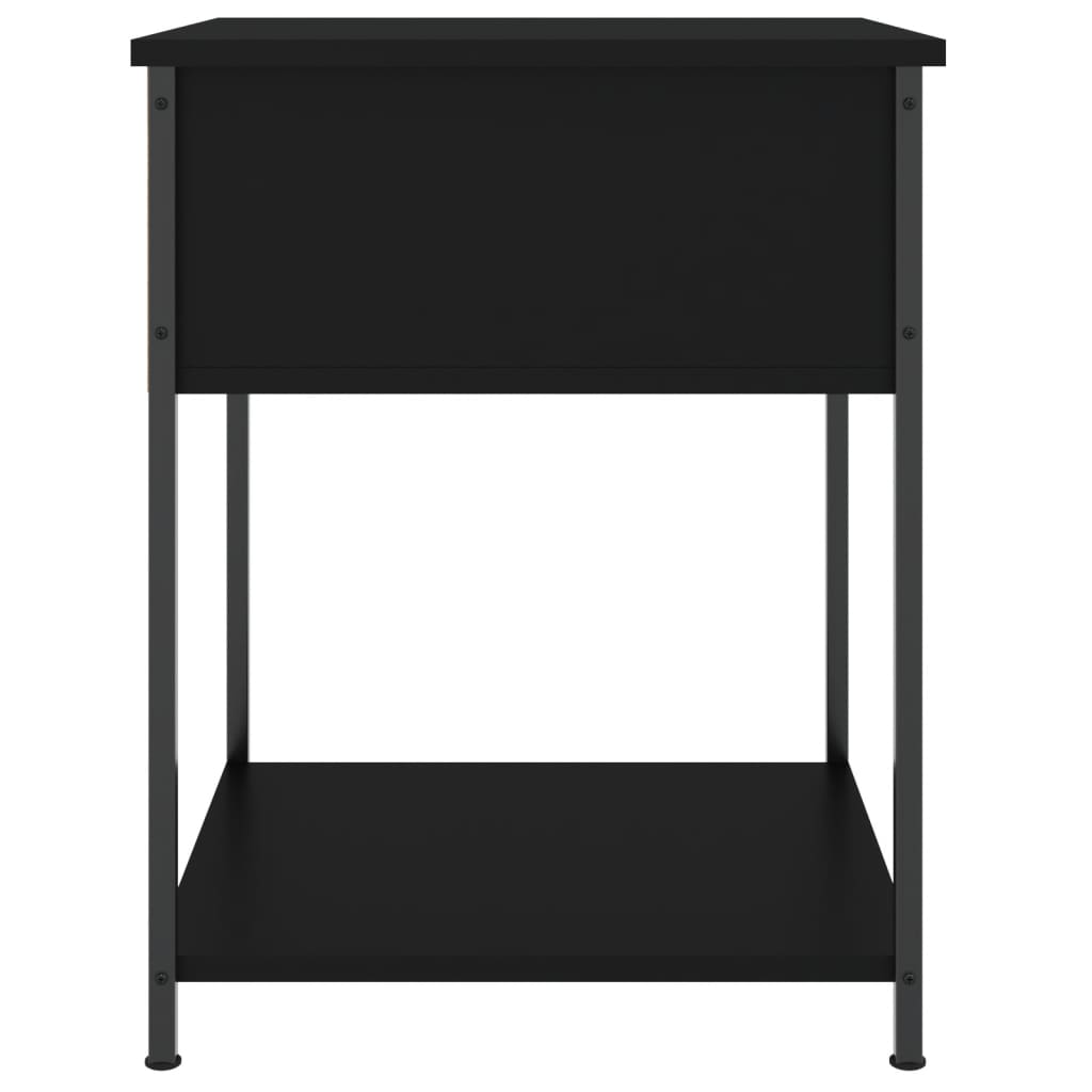 Nachtkastjes 2 St 44X45X58 Cm Bewerkt Hout Zwart