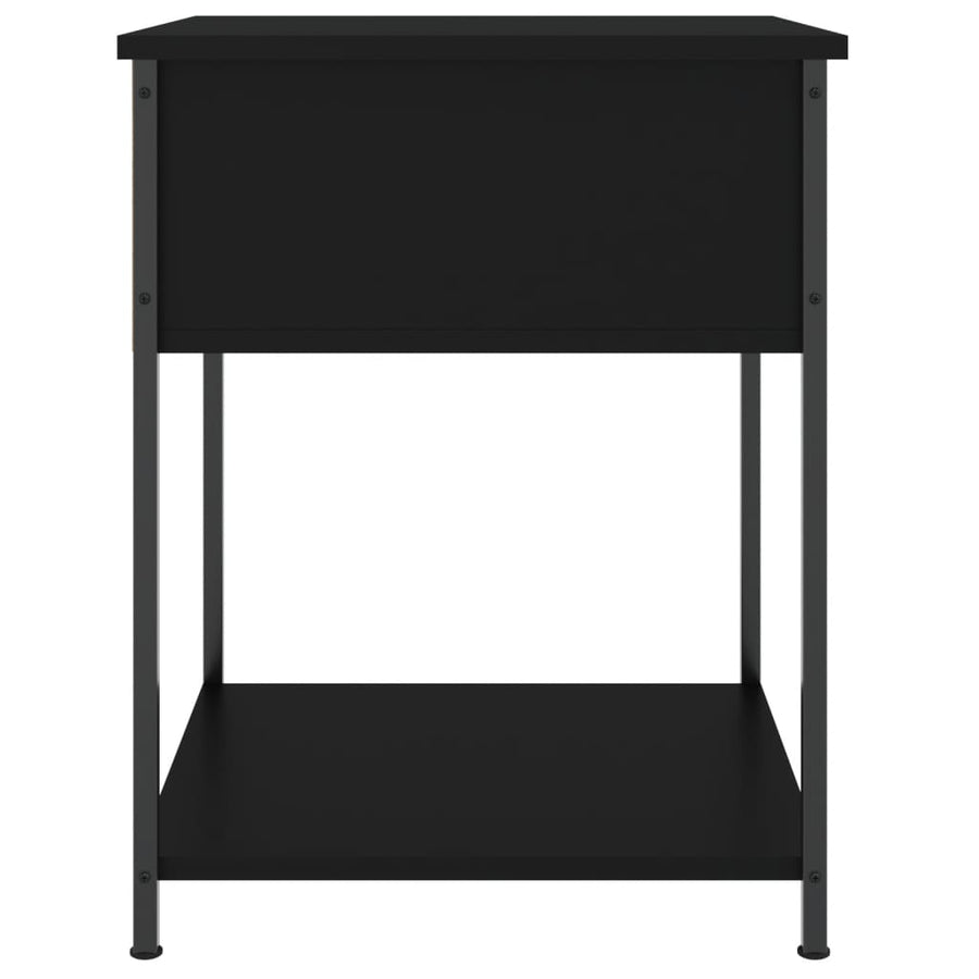 Nachtkastjes 2 St 44X45X58 Cm Bewerkt Hout Zwart