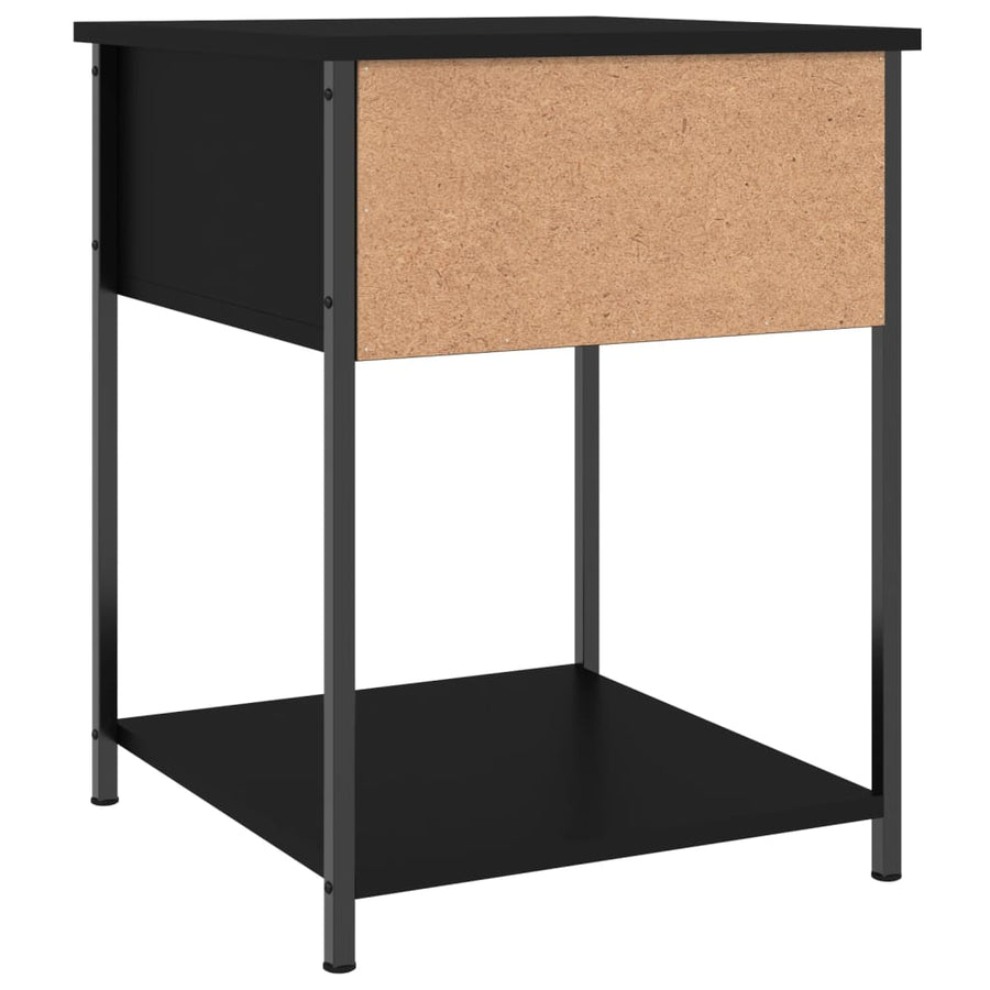 Nachtkastjes 2 St 44X45X58 Cm Bewerkt Hout Zwart