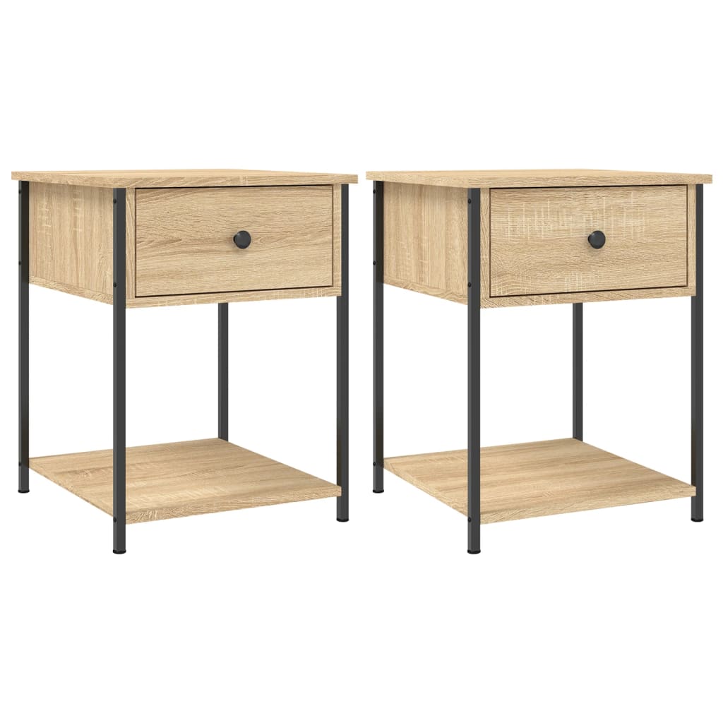 Nachtkastjes 2 St 44X45X58 Cm Sonoma Eikenkleurig