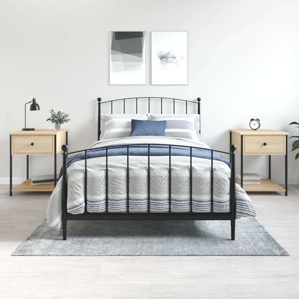 Nachtkastjes 2 St 44X45X58 Cm Sonoma Eikenkleurig