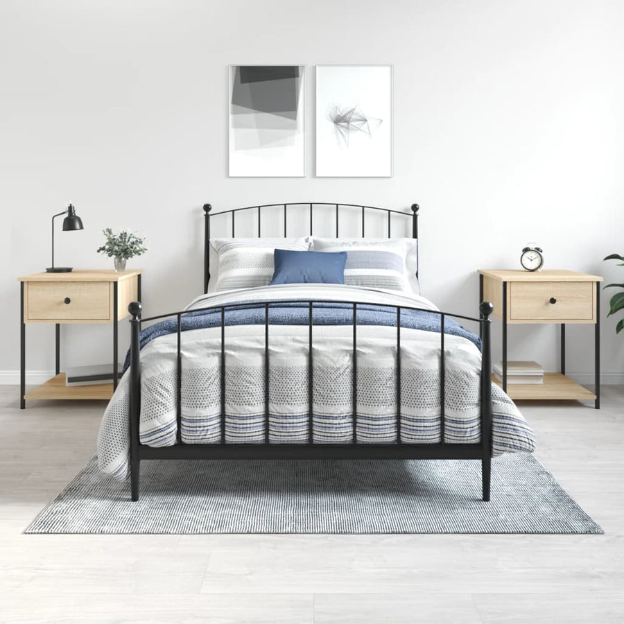 Nachtkastjes 2 St 44X45X58 Cm Sonoma Eikenkleurig