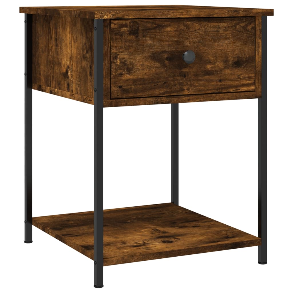 Nachtkastjes 2 St 44X45X58 Cm Bewerkt Hout Gerookt Eikenkleurig