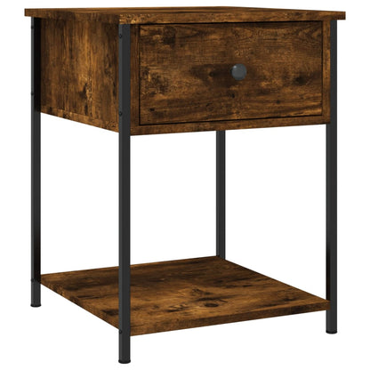 Nachtkastjes 2 St 44X45X58 Cm Bewerkt Hout Gerookt Eikenkleurig