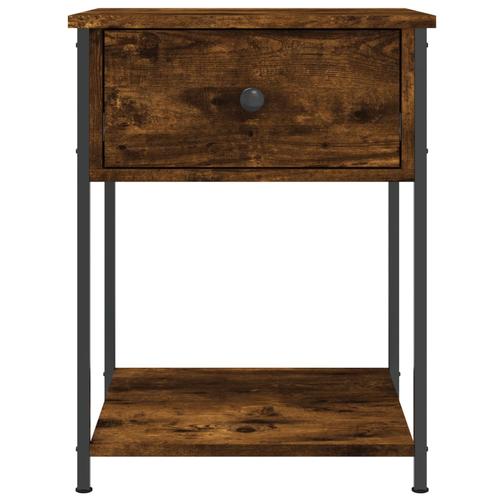 Nachtkastjes 2 St 44X45X58 Cm Bewerkt Hout Gerookt Eikenkleurig