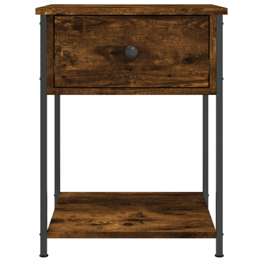 Nachtkastjes 2 St 44X45X58 Cm Bewerkt Hout Gerookt Eikenkleurig
