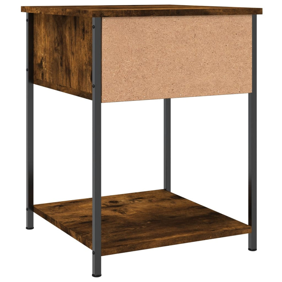 Nachtkastjes 2 St 44X45X58 Cm Bewerkt Hout Gerookt Eikenkleurig