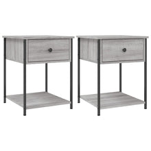 Nachtkastjes 2 St 44X45X58 Cm Bewerkt Hout Grijs Sonoma Eiken