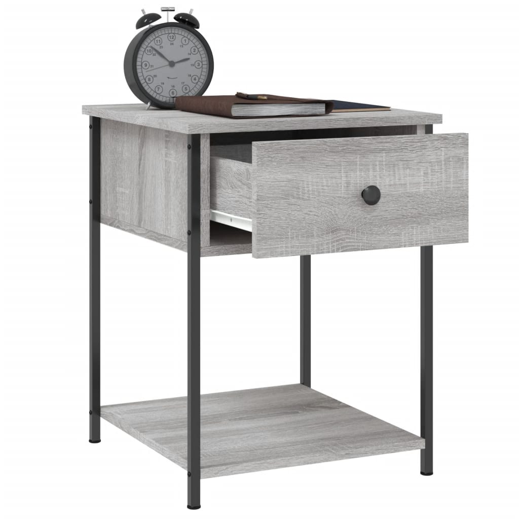 Nachtkastjes 2 St 44X45X58 Cm Bewerkt Hout Grijs Sonoma Eiken