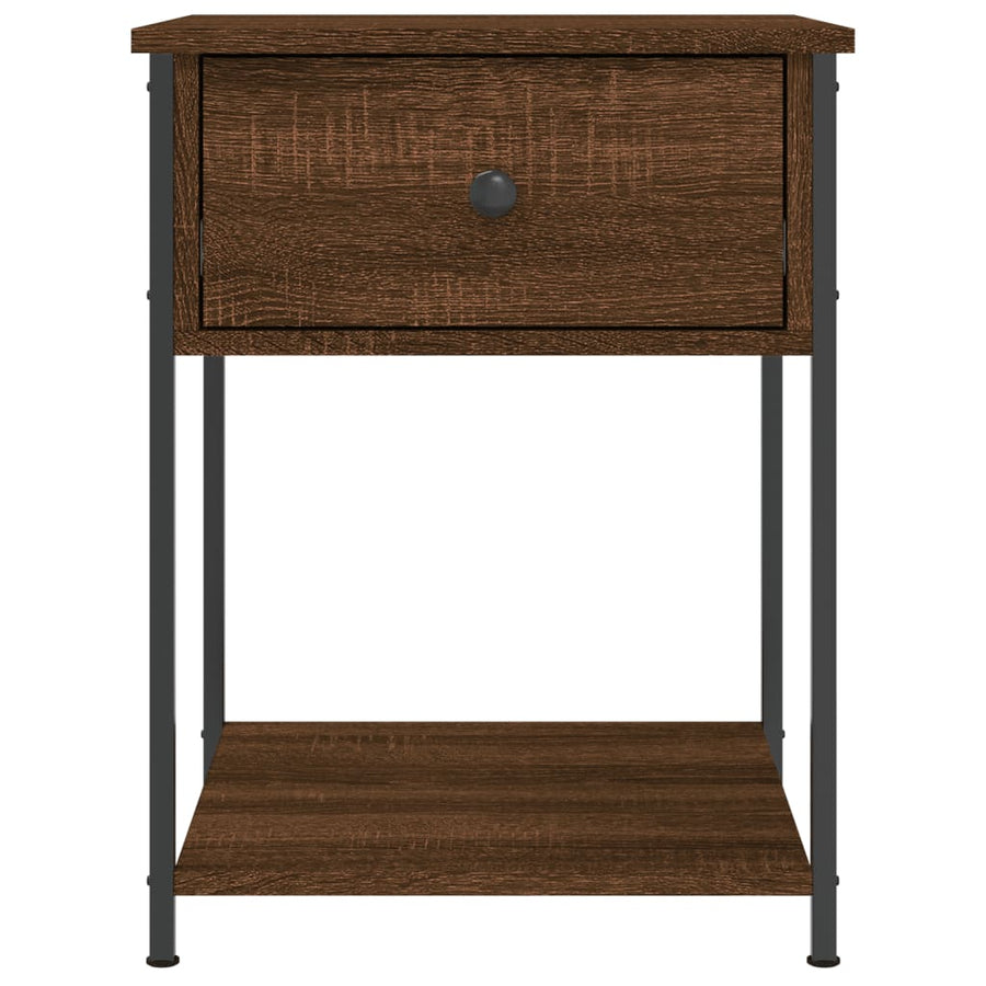 Nachtkastje 44X45X58 Cm Bewerkt Hout Bruin Eikenkleur