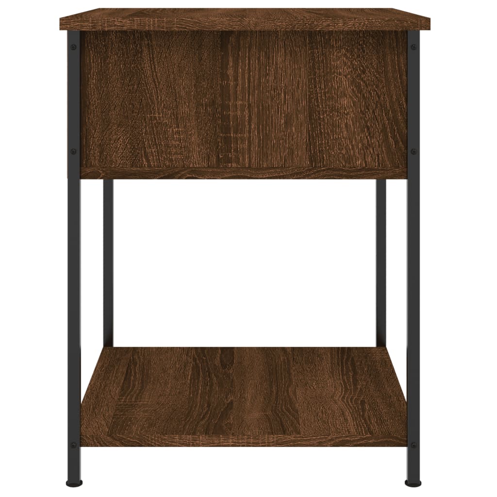 Nachtkastje 44X45X58 Cm Bewerkt Hout Bruin Eikenkleur