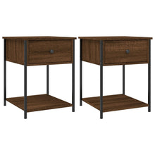 Nachtkastjes 2 St 44X45X58 Cm Bewerkt Hout Bruin Eikenkleur