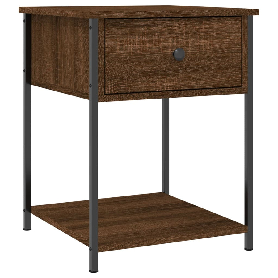 Nachtkastjes 2 St 44X45X58 Cm Bewerkt Hout Bruin Eikenkleur