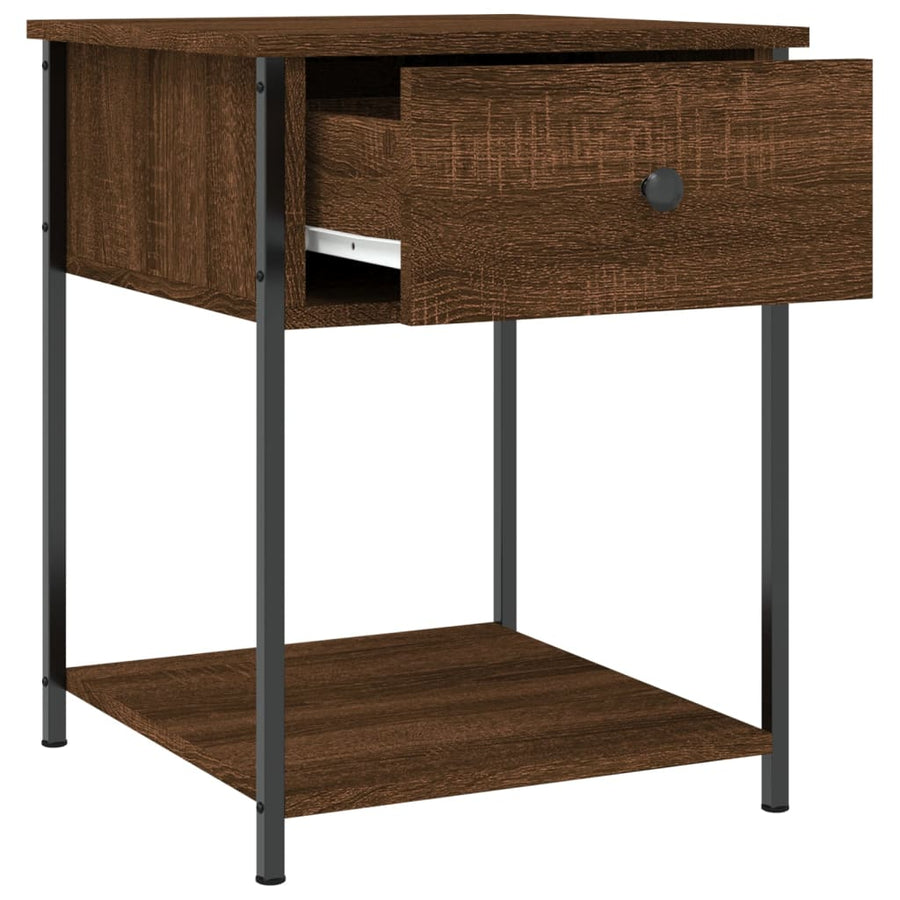 Nachtkastjes 2 St 44X45X58 Cm Bewerkt Hout Bruin Eikenkleur