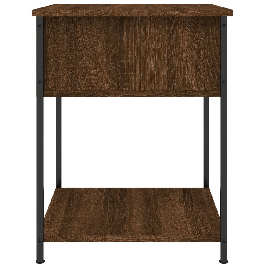 Nachtkastjes 2 St 44X45X58 Cm Bewerkt Hout Bruin Eikenkleur