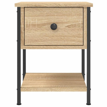 Nachtkastje 34X35,5X45 Cm Bewerkt Hout Kleurig 1 Sonoma eiken