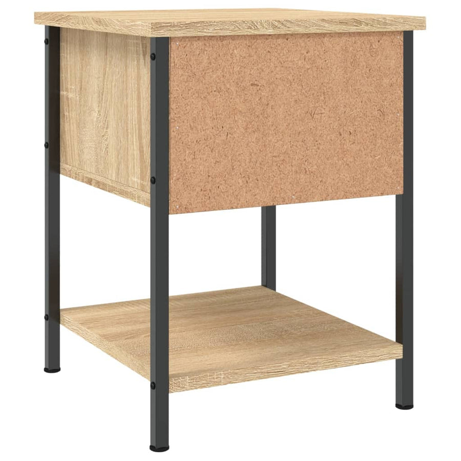 Nachtkastje 34X35,5X45 Cm Bewerkt Hout Kleurig 1 Sonoma eiken